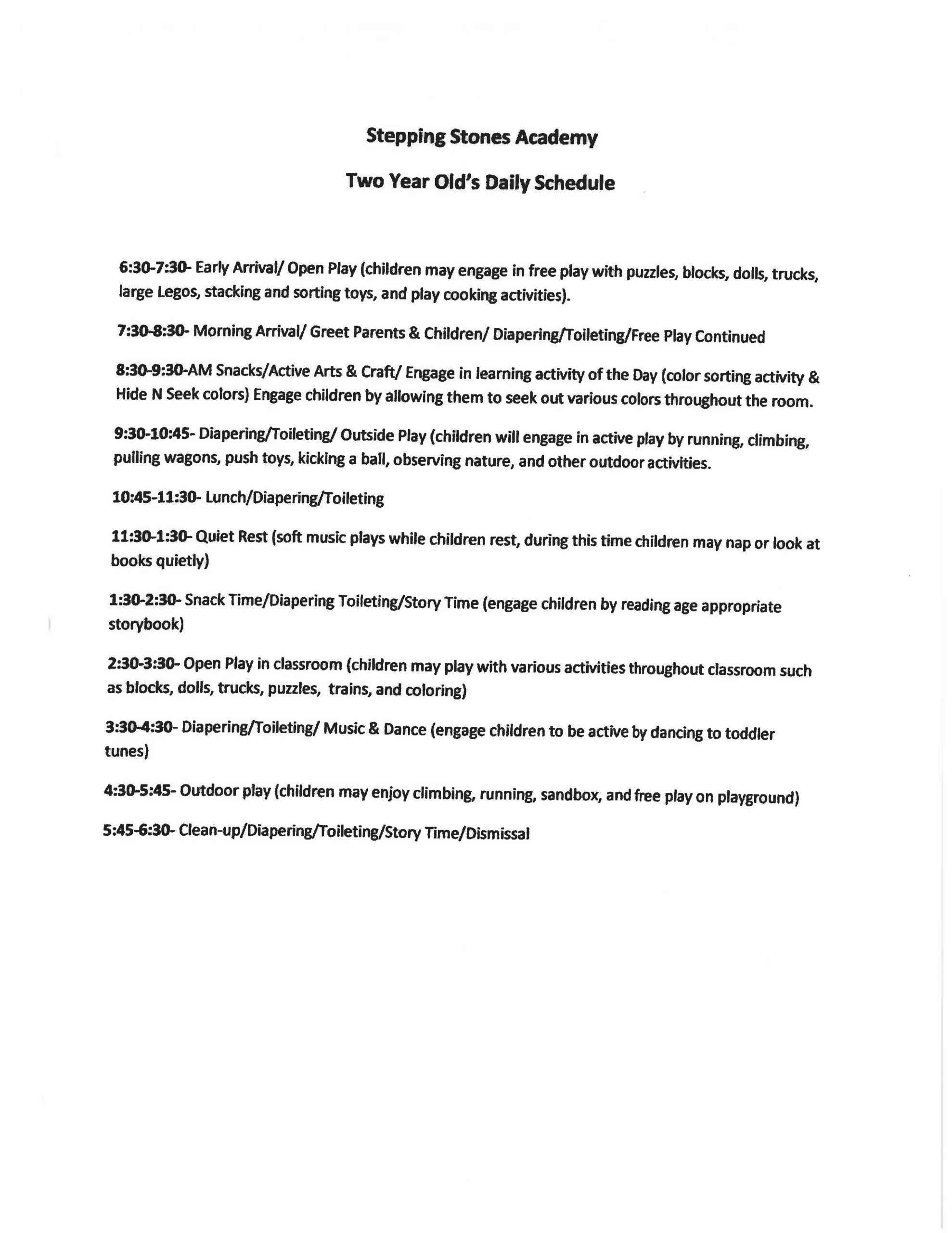 Early Learning Child Care Programs for Infants, Toddlers & Preschoolers
